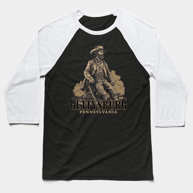 Gettysburg Baseball T-Shirt by Dead Is Not The End